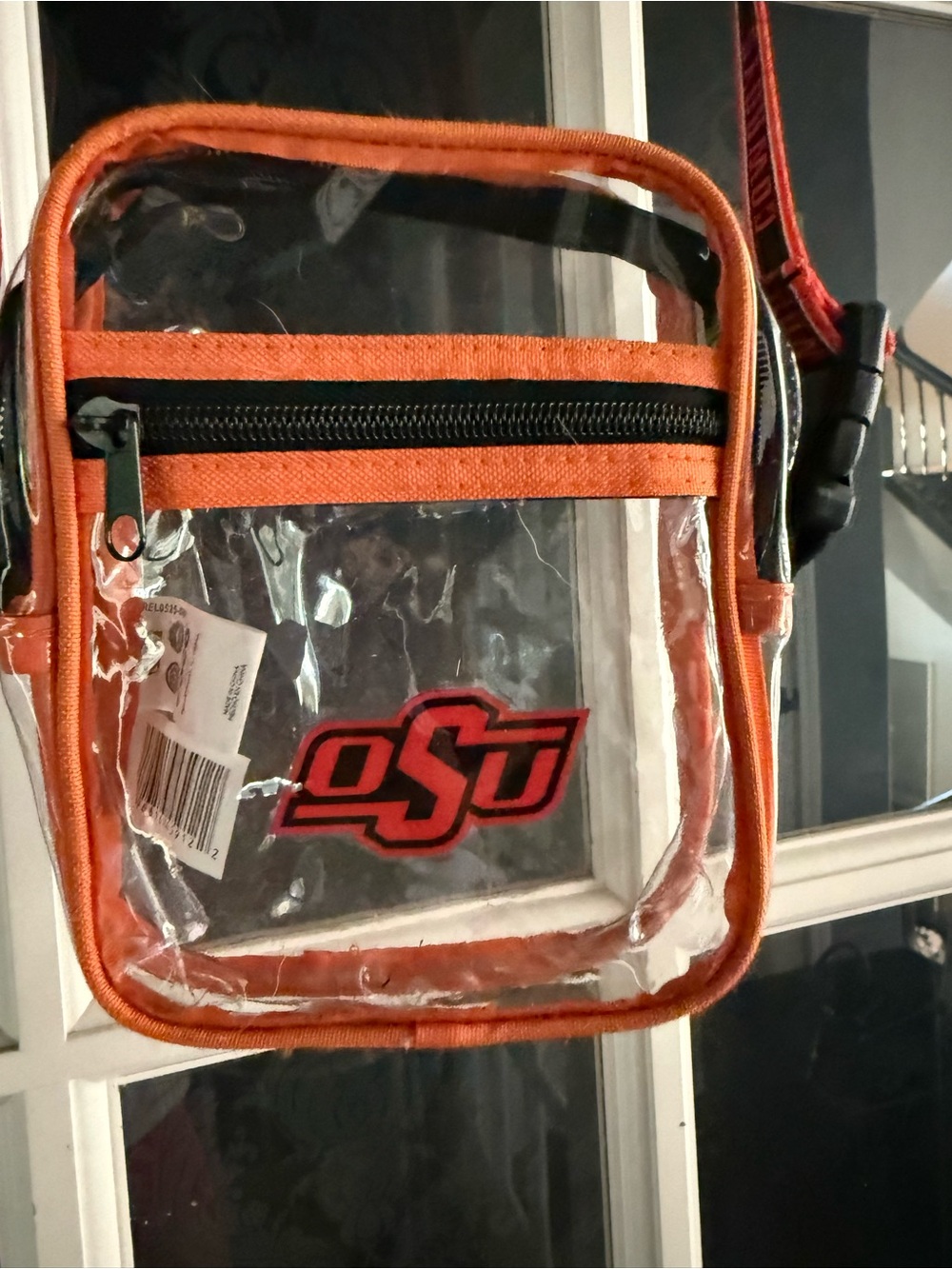 Oklahoma State University Clear Crossbody Bag - Orange Trim
